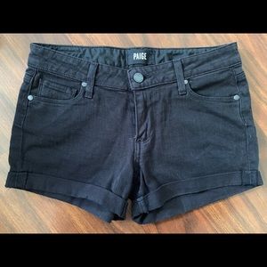 Paige Black Denim Shorts